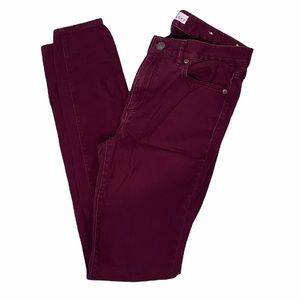 LOFT burgundy skinny pants
